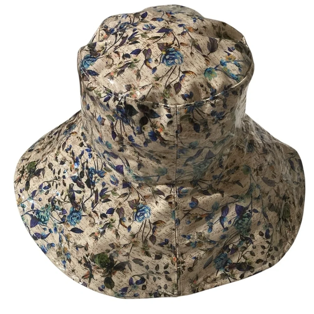 Gilles Francois Floral Wide Brim Rain Hat - Picture 5 of 6